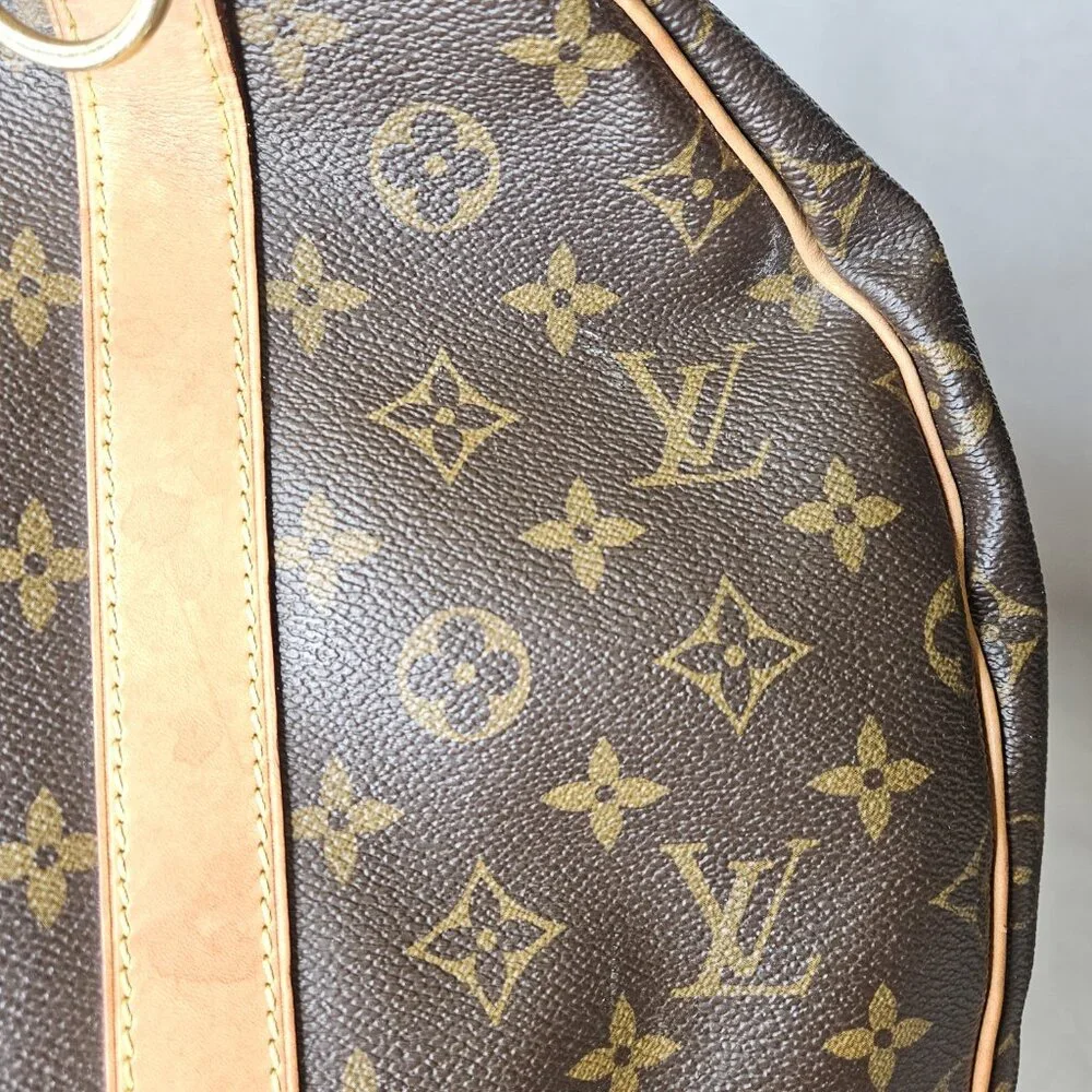 Louis Vuitton Monogram Duffle Bag Keepall 50 Bandoliere Crossbody Tote Bag Purse